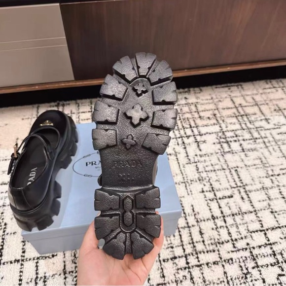 Prada Black Mary Jane Loafers - Picture 5 of 9